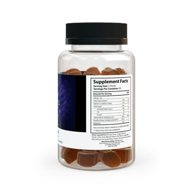 Sleep Well Gummies | Melatonin + Passionflower + Vitamin B6 (60 Gummies) - Image 3