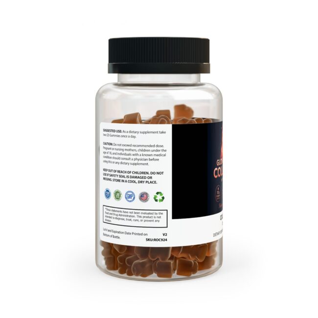 Glow Collagen Gummies | Type I & III Peptides + Vitamin C & Biotin (60 Gummies) - Image 2