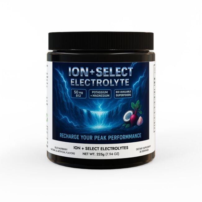 ION+ Electrolyte Hydration Powder – 225g (7.9oz) | Coconut Water, B12, Beetroot, Vitamin C