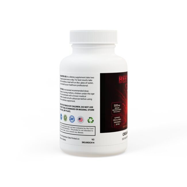 Beetroot Power | Organic Endurance & Circulation Support (60 Vegan Capsules) - Image 2