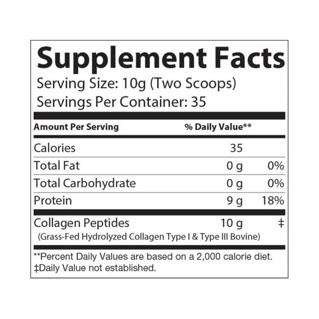 Collagen Peptides Powder | 350g (12.3oz) | Type I & III Grass-Fed Bovine Collagen - Image 6