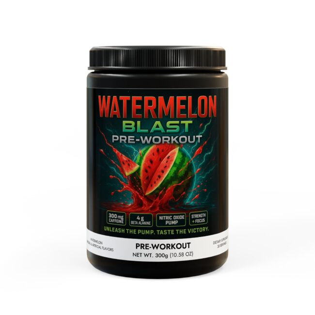 Watermelon BLAST: Pre-Workout Powder – Watermelon Flavor | 300g (10.58oz) | Energy, Focus & Endurance Support