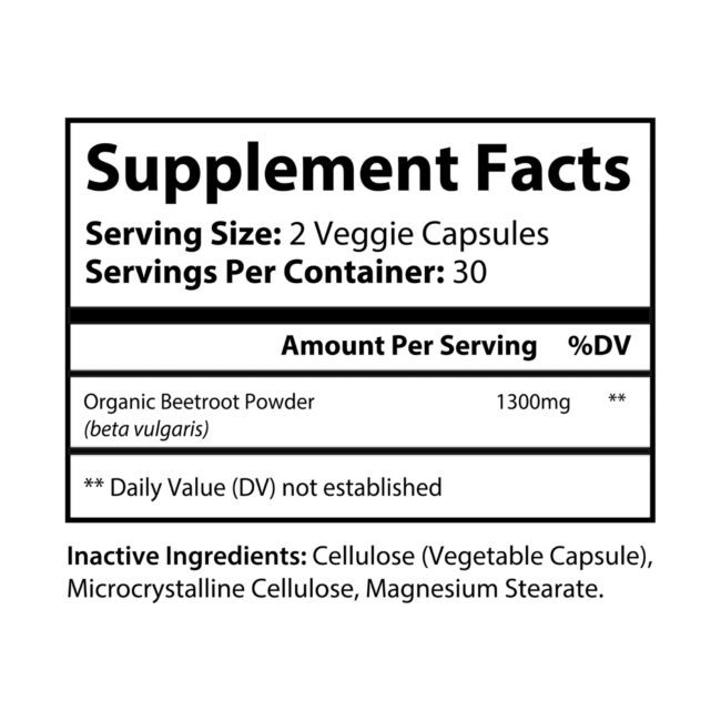 Beetroot Power | Organic Endurance & Circulation Support (60 Vegan Capsules) - Image 7
